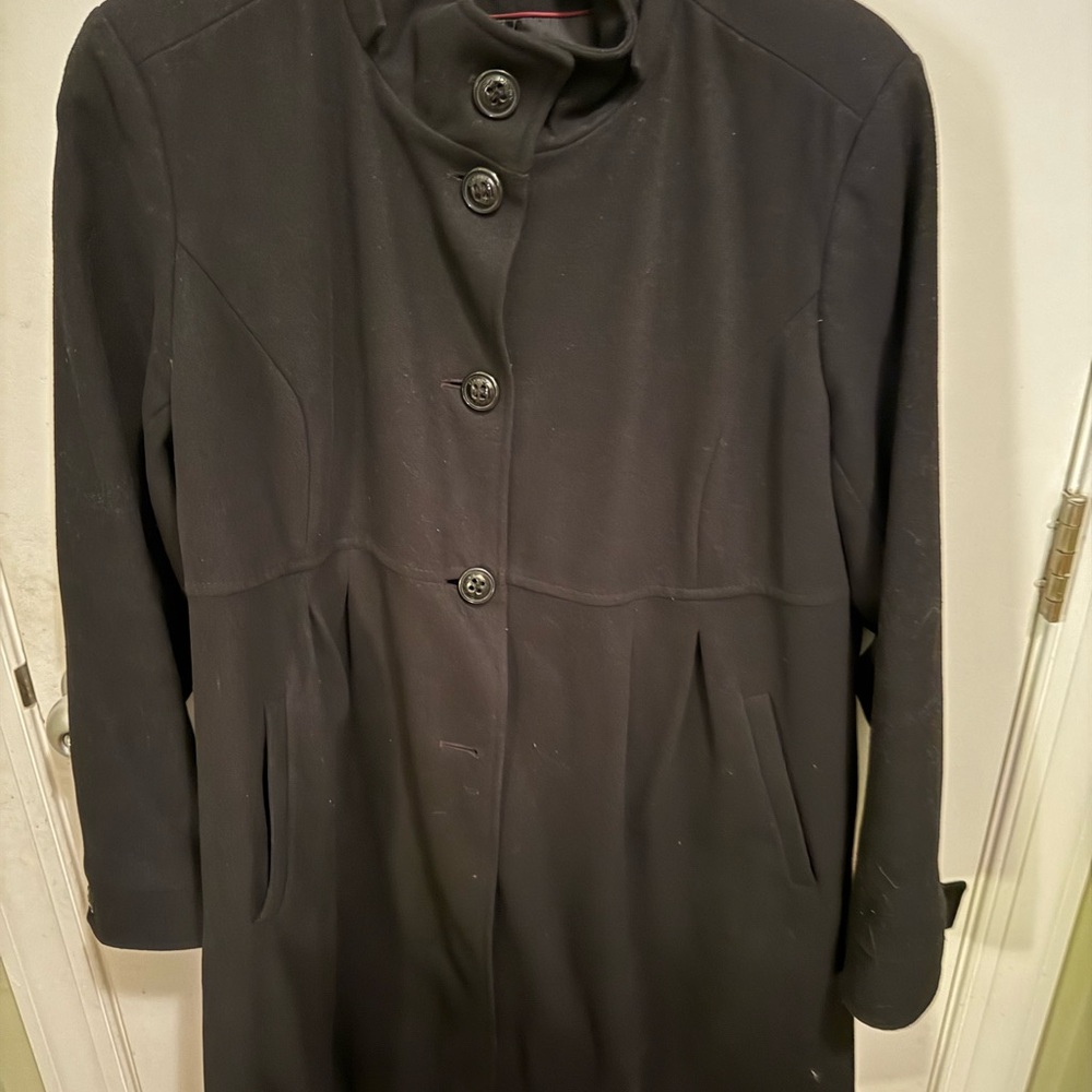 DKNY Black Trench Coat for Women